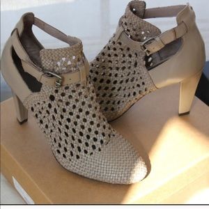 Joie Conga Woven High Heel Bootie Elephant Grey